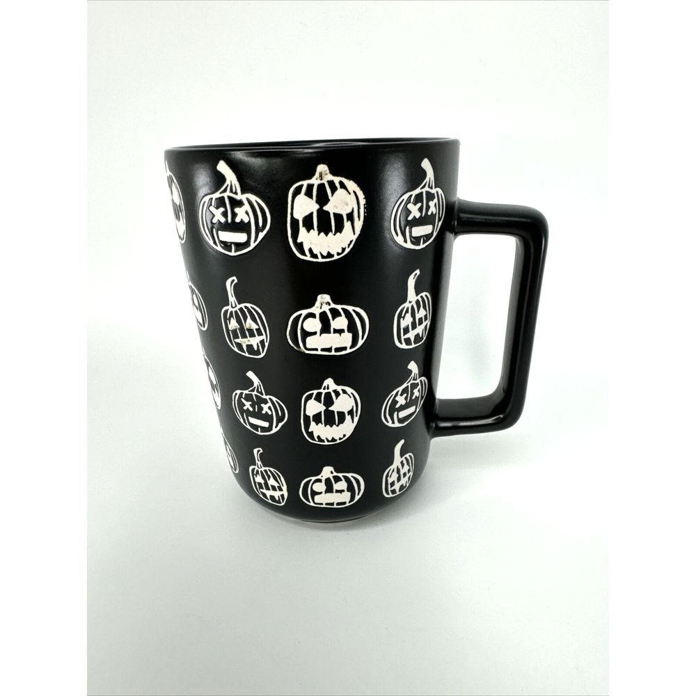 MRKT Market Finds Jack‎ O'Lantern Halloween Black Coffee Mug Pumpkin